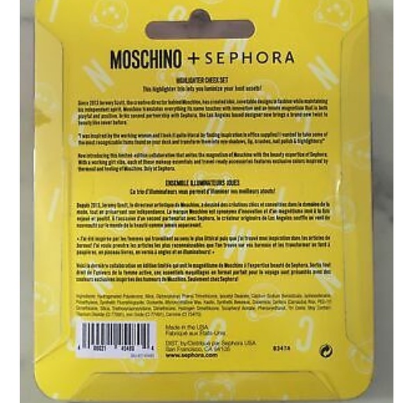 MOSCHINO x SEPHORA LIMITED ED. COLLABORATION: Highlighter Trio Set—NWT - Picture 11 of 13